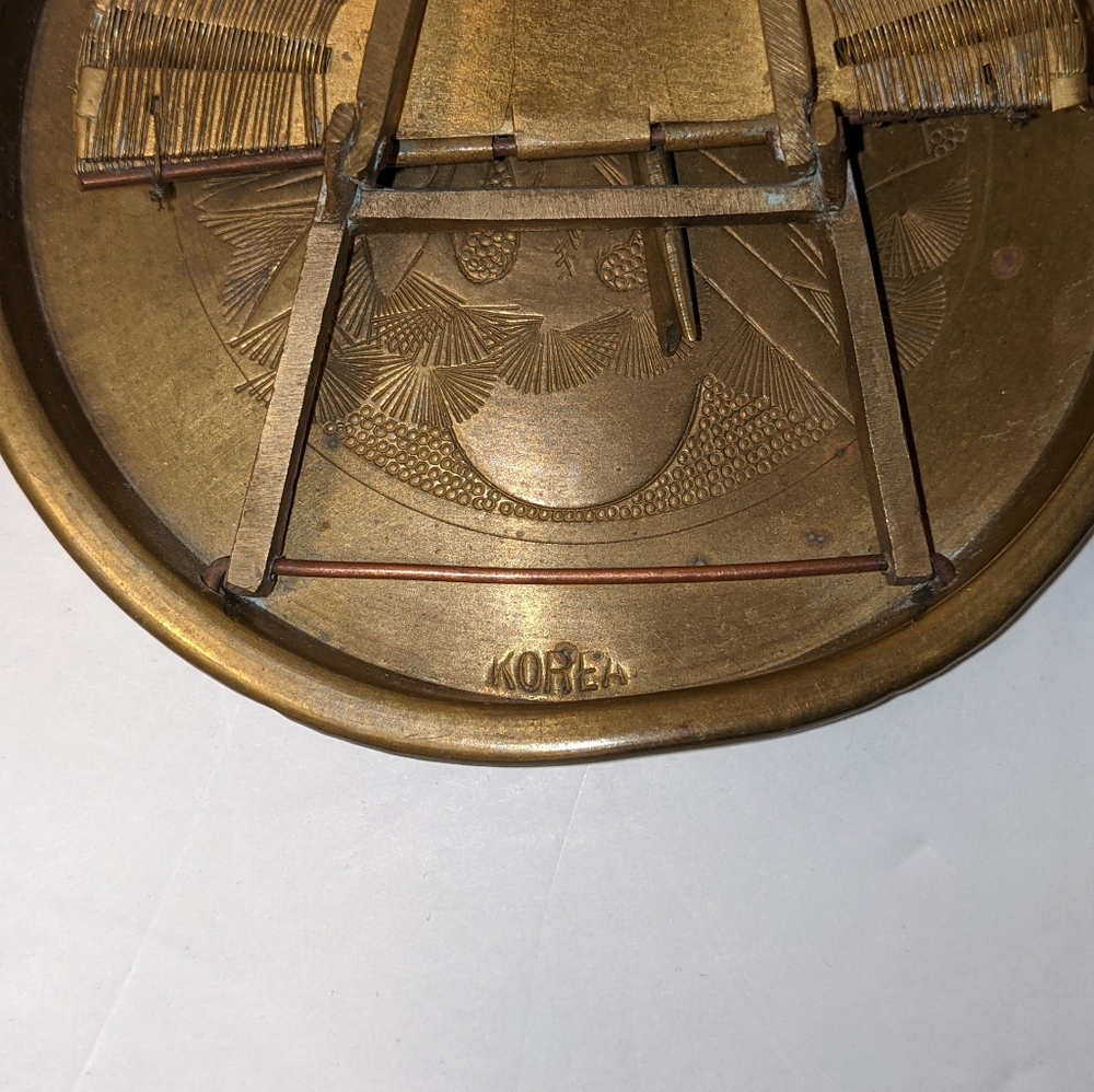 Antique Brass Folding Cigarette - Ash Tray - Business Card Holder - Picture 3 of 6